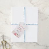 Roze Bloem Favor Tag, Cadeau Label Cadeaulabel (Met Touw)