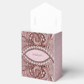 Roze bloem favorietendoos bedankdoosjes (Geopend)
