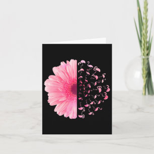 Roze bloem Flamingo Breast Cancer Awareness Maand Kaart