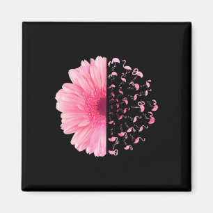 Roze bloem Flamingo Breast Cancer Awareness Maand Magneet