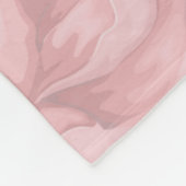 Roze bloem fleece deken (Hoek)