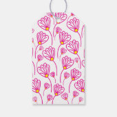 Roze Bloem Floral Cadeaulabel (Achterkant)