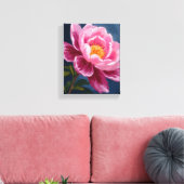 Roze Bloem Florale Aquarel Schildering Canvas Afdruk (Insitu (Woonkamer))