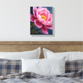 Roze Bloem Florale Aquarel Schildering Canvas Afdruk (Insitu (Slaapkamer))