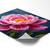 Roze Bloem Florale Aquarel Schildering Poster (Hoek)