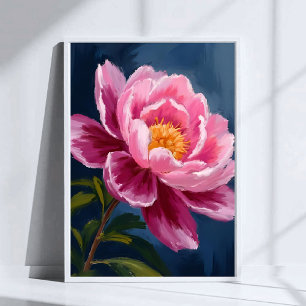 Roze Bloem Florale Aquarel Schildering Poster