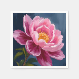 Roze Bloem Florale Aquarel Schildering Servet