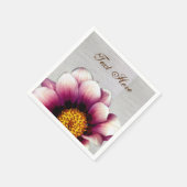 Roze Bloem Foto Aangepaste Papier Servetten (Hoek)