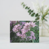 Roze bloem foto aankondigingskaart (Staand voorkant)
