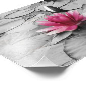 Roze bloem foto afdruk (Hoek)