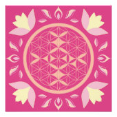 roze bloem foto afdruk (Voorkant)