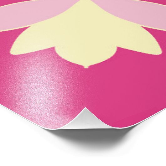 roze bloem foto afdruk (Hoek)