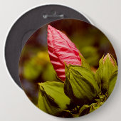 Roze Bloem Foto Badge Ronde Button 6,0 Cm (Voorkant /achterkant)