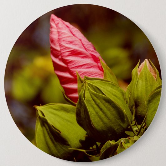Roze Bloem Foto Badge Ronde Button 6,0 Cm (Voorkant)