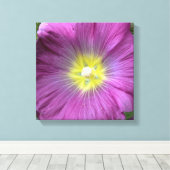 Roze Bloem Foto Enige Reproductie Canvas Afdruk (Insitu (Houten vloer))