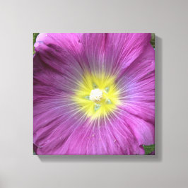 Roze Bloem Foto Enige Reproductie Canvas Afdruk