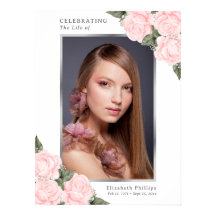 Roze Bloem Foto Herdenkingsbord Funeral Sign