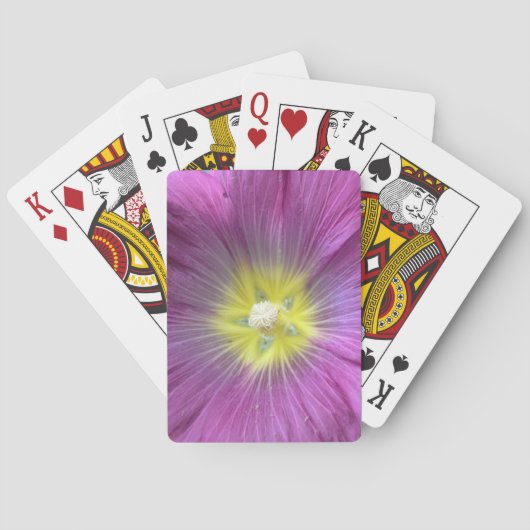 Roze Bloem Foto Klassieke Speelkaarten (Achterkant)