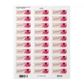 Roze Bloem Foto Retouradres Labels (Full Sheet)