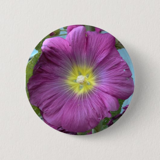 Roze Bloem Foto Ronde Badge Button 5,7 Cm (Voorkant)