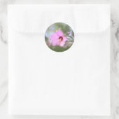 Roze bloem Foto-Stickers Ronde Sticker (Tas)