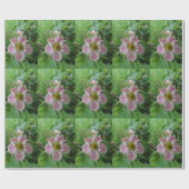 Roze Bloem Foto Verpakkende Document Cadeaupapier (Vlak)
