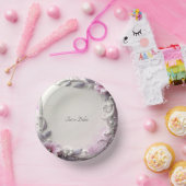 Roze bloem frame papieren kommen (Feest)