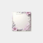 Roze bloem frame post-it notities post-it® notes (Voorkant)