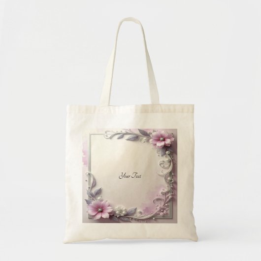 Roze bloem frame tas (Voorkant)