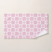 Roze Bloem gecontroleerd patroon Bad Handdoek (Handdoek)