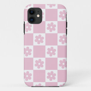 Roze Bloem gecontroleerd patroon Case-Mate iPhone Case