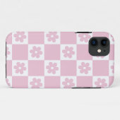 Roze Bloem gecontroleerd patroon Case-Mate iPhone Case (Achterkant (horizontaal))