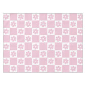 Roze Bloem gecontroleerd patroon Tafelkleed (Voorkant (Horizontaal))