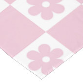 Roze Bloem gecontroleerd patroon Tafelkleed (Gekanteld)