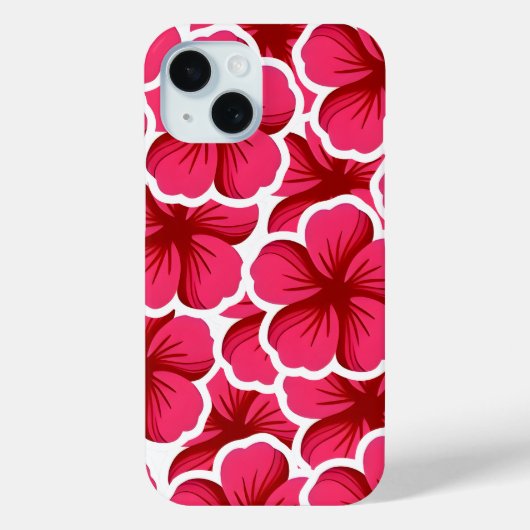 Roze bloem gekleurde cute bloemstuk Case-Mate iPhone case (Achterkant)
