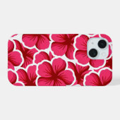 Roze bloem gekleurde cute bloemstuk  iPhone 15 case (Achterkant horizontaal)