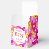  roze bloem gepersonaliseerd Baby shower Bedankdoosjes (Geopend)