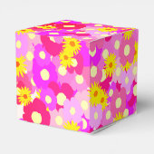  roze bloem gepersonaliseerd Baby shower Bedankdoosjes (Achterkant)