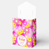  roze bloem gepersonaliseerd Baby shower Bedankdoosjes (Geopend)