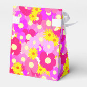  roze bloem gepersonaliseerd Baby shower Bedankdoosjes (Achterkant)