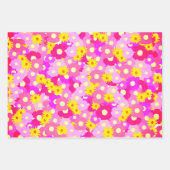 roze bloem gepersonaliseerd Baby shower Inpakpapier Vel (Voorkant 2)