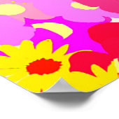  roze bloem gepersonaliseerd Baby shower Poster (Hoek)