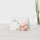 Roze Bloem Gepersonaliseerd Dank u kaart (Voorkant)