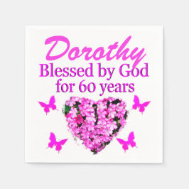 ROZE BLOEM GEPERSONALISEERDE 60E VERJAARDAG SERVET