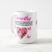  ROZE BLOEM GEPERSONALISEERDE JEREMIA 29:11 KOFFIEMOK (Voorkant links)