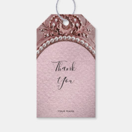 Roze Bloem Gift Tag Cadeaulabel