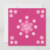 Roze Bloem Glam-Barchelorette- Kaart (Achterkant)