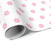 Roze Bloem Glam- Cadeaupapier (Rol Hoek)