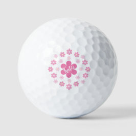 Roze Bloem Glam- Golfballen