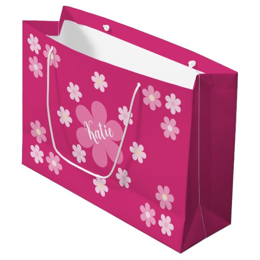 Roze Bloem Glam- Groot Cadeauzakje (Voorkant Gekanteld)